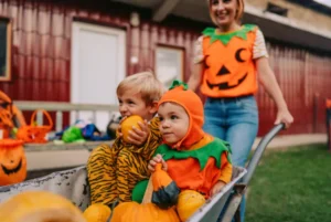 enjoying Halloween.